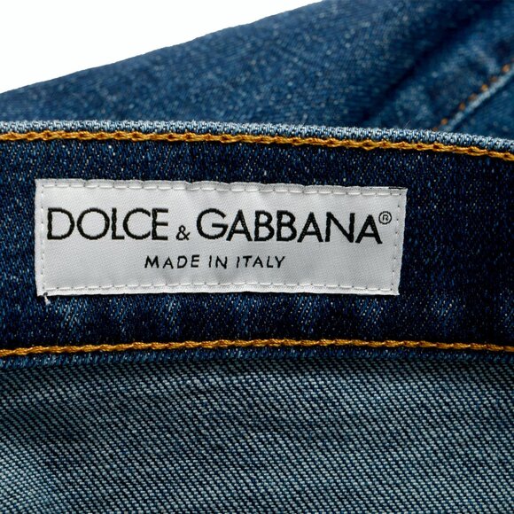 Dolce & Gabbana Men's "Skinny" Mid Blue 5 Pocket Jeans US 32 IT 48 - Picture 5 of 6